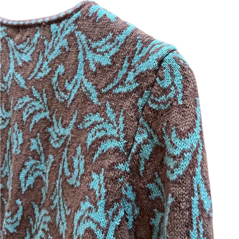 Nomadic Traders Brown And Teal Patterned Shacket … - image 6